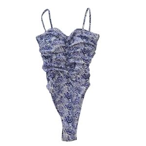 J. Crew Ruched Re-Imagined Floral One Piece Swimsuit Size 2 NWT Swimwear